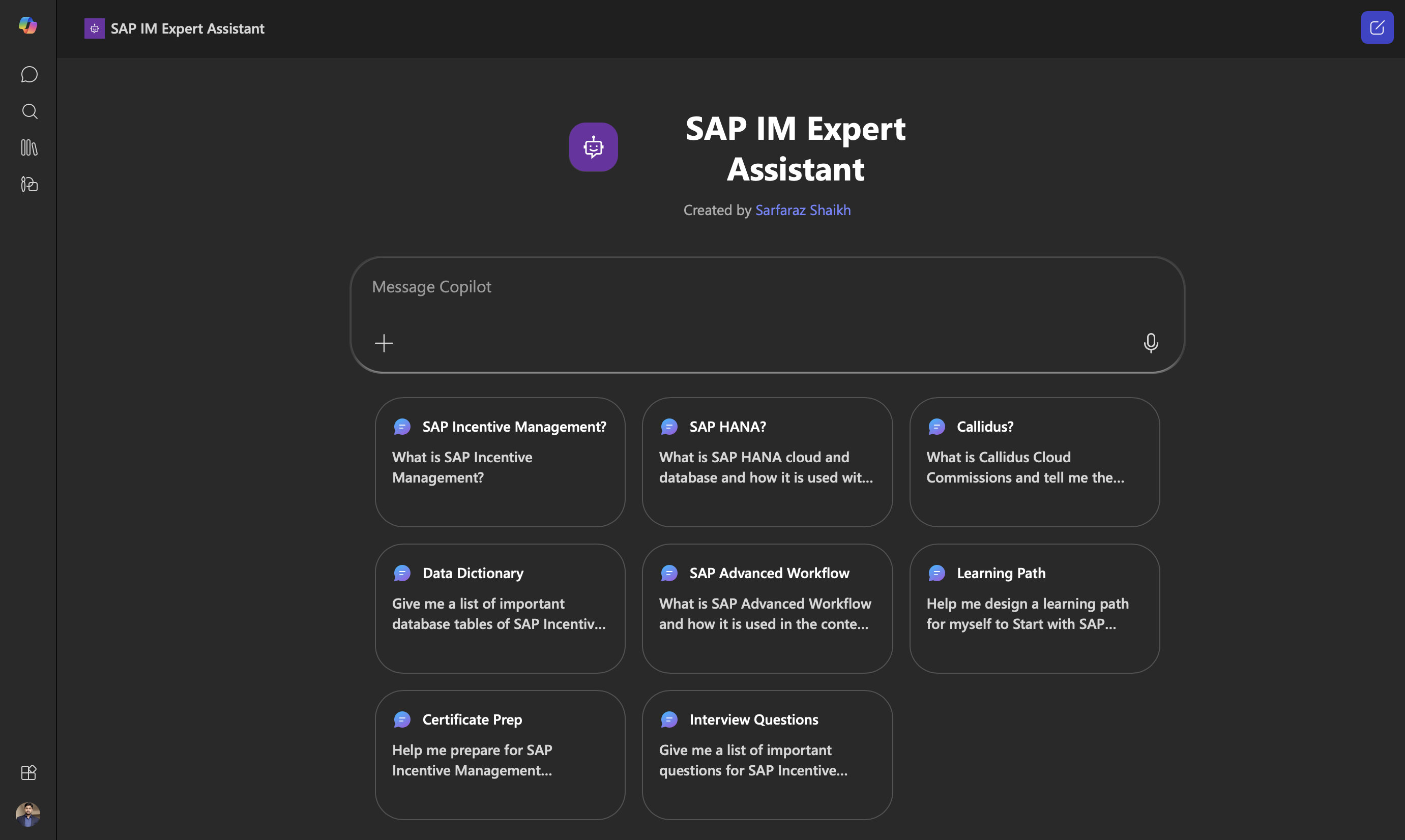SAP IM Expert Assistant screenshot